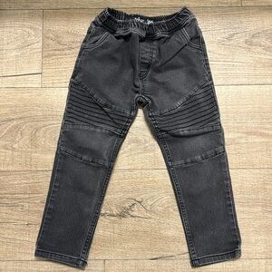 Boys Moto Skinny Fit Gray Denim- Size 5